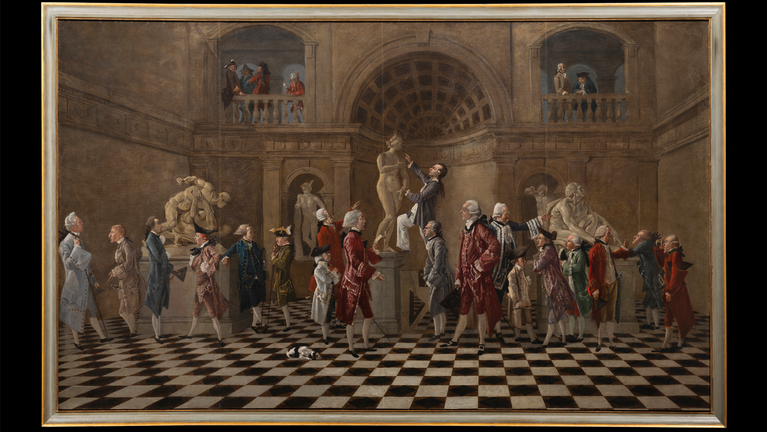 Painting by Thomas Patch, showing caricatures of British Grand Tourists